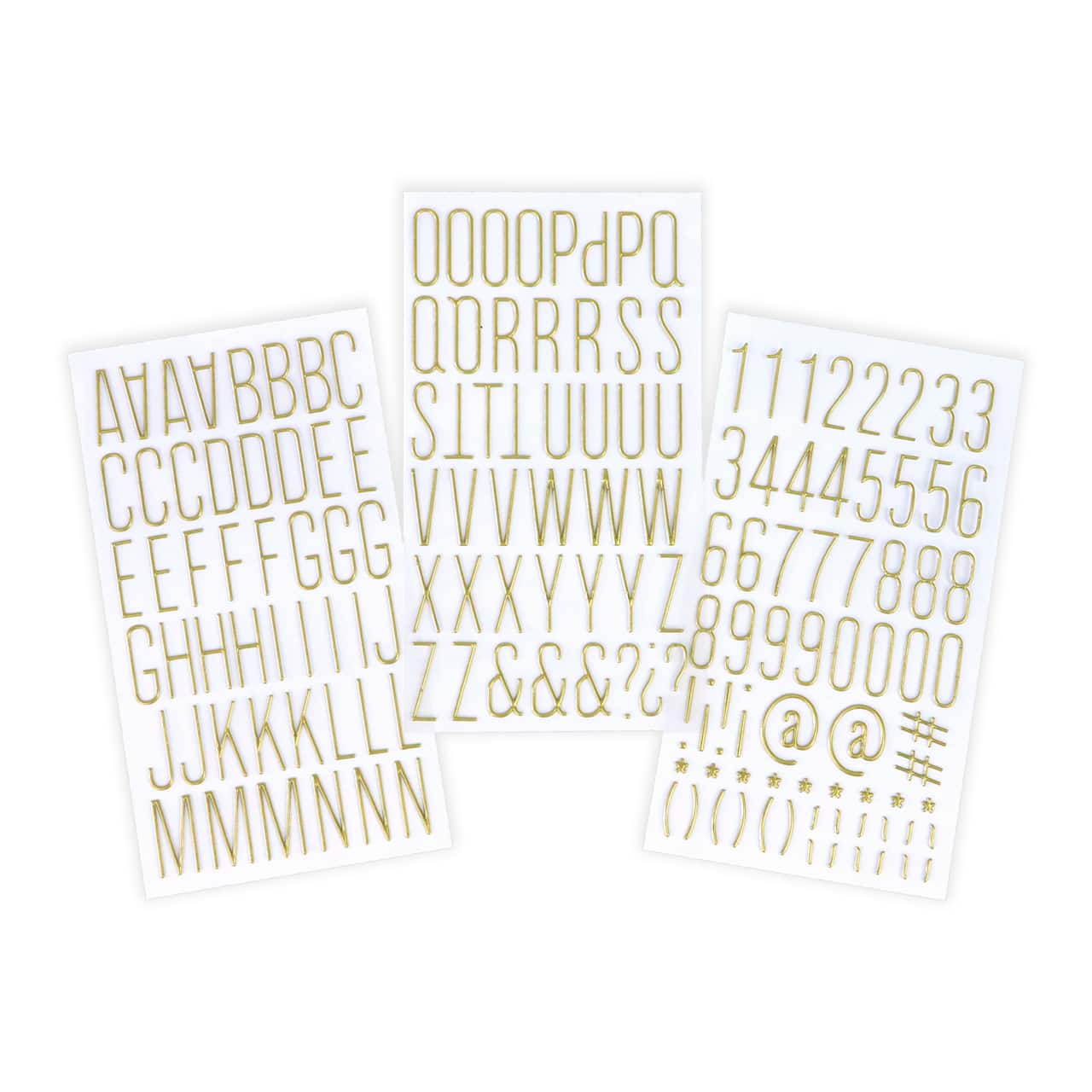 12 Pack: Gold Puffy Modern Alphabet Stickers by Recollections™